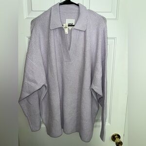 Aerie Women's Soft Lilac V-Neck Sweater